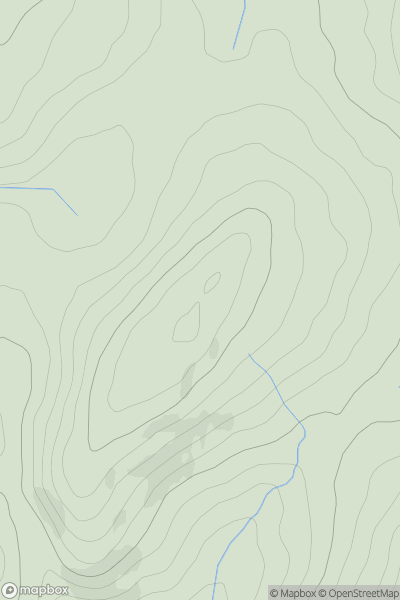 Thumbnail image for Castle Bank [Welshpool to Hay-on-Wye] [SO072776] showing contour plot for surrounding peak